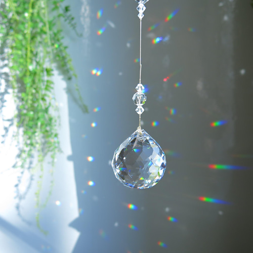 豪華絢爛☆40mm☆大粒クリスタルが連なる サンキャッチャー アスフォー