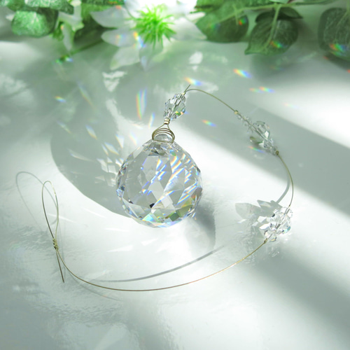 豪華絢爛☆40mm☆大粒クリスタルが連なる サンキャッチャー アスフォー