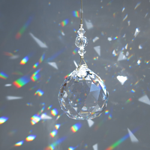 豪華絢爛☆40mm☆大粒クリスタルが連なる サンキャッチャー アスフォー