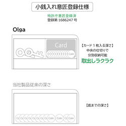【...to®・Olga】カードが一目瞭然！徹底的に使いやすさにこだわった長財布・Blue(ブルー) 4枚目の画像