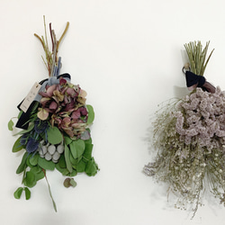 『yuu.create@flower』紫陽花とポポラスのスワッグ 4枚目の画像
