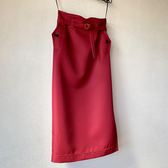 選べるカラー•スリット　ベルト付きロングタイトスカート 15枚目の画像