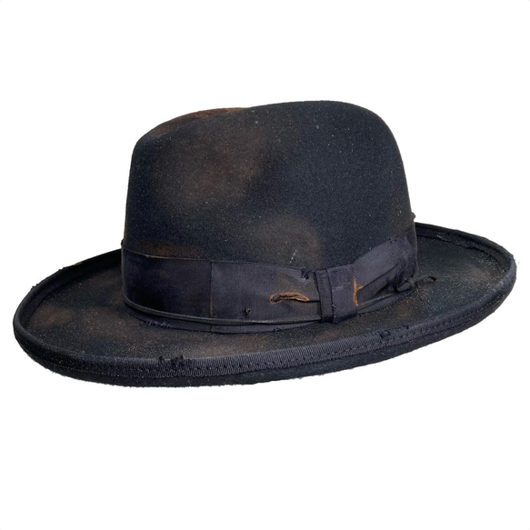 【triangles hat 】ヴィンテージ加工の中折れハット（ブリムスタンド） ハット triangles hat 通販｜Creema