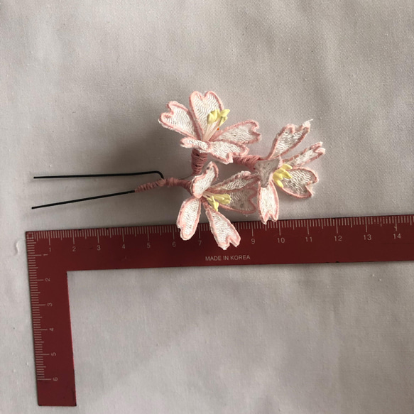 桜さくシリーズ　髪飾り3点セット 5枚目の画像