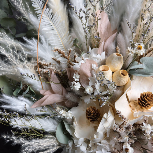 受注制作】“volume” 和装ブーケ ニュアンスカラー×くすみカラー 〜pink  