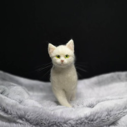 羊毛フェルト ロングヘアキャット～くつろポーズ 猫 ノルウェー