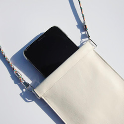 【即日発送】パラコードのスマホケース「Paracord Phone Pouch (white)」 4枚目の画像