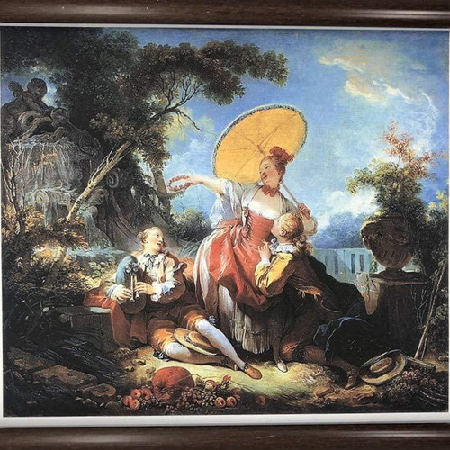 絵（でかすぎる）|  Diane Romanello ジャン・オノレ・フラゴナール 恋の成り行き 恋人の戴冠 A4 ポスター