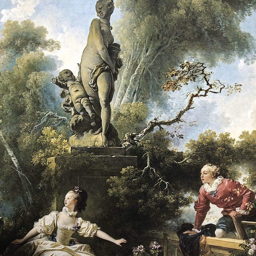 ジャン・オノレ・フラゴナール 恋の成り行き 逢い引き A4 ポスター