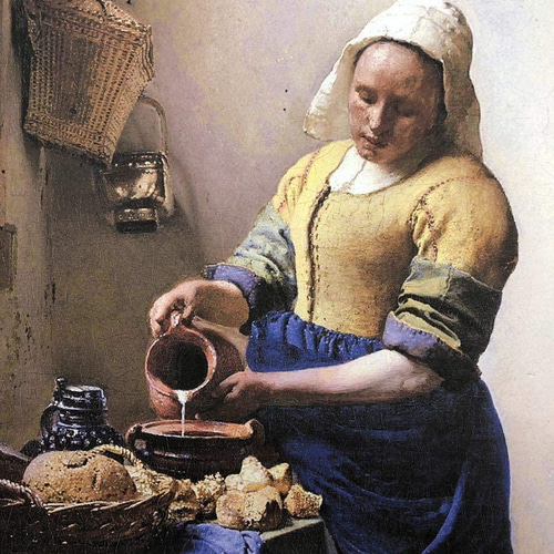 ヨハネス・フェルメール、【台所の女中さん】、希少豪華画集画、新品高級額・額装付 ヨハネス・フェルメール、【台所の女中さん】、希少豪華画集画