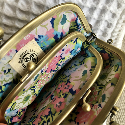 ミナペルホネン　親子がま口　財布　ハンドメイド　タンバリン 親子がま口財布 タンバリン ベージュ - nekotasu's GALLERY