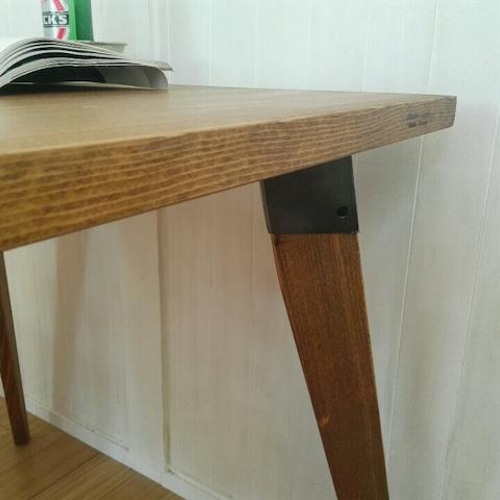 テーパーレッグ テーブル脚 スプルース DIY 素材 アイアン脚 鉄