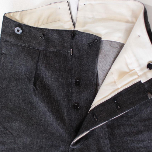 cmmawear トラウザーズ ワイド ブラック サイズS WAIPER.inc スラックス フランス軍 M-52 SUPER STRETCH