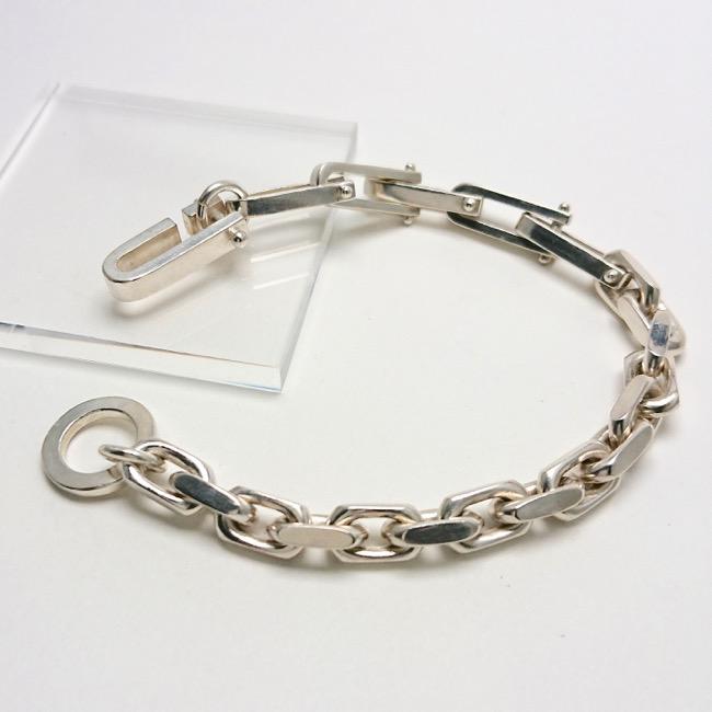 【G2MIX】Silver925 2種のチェーンのブレスレット