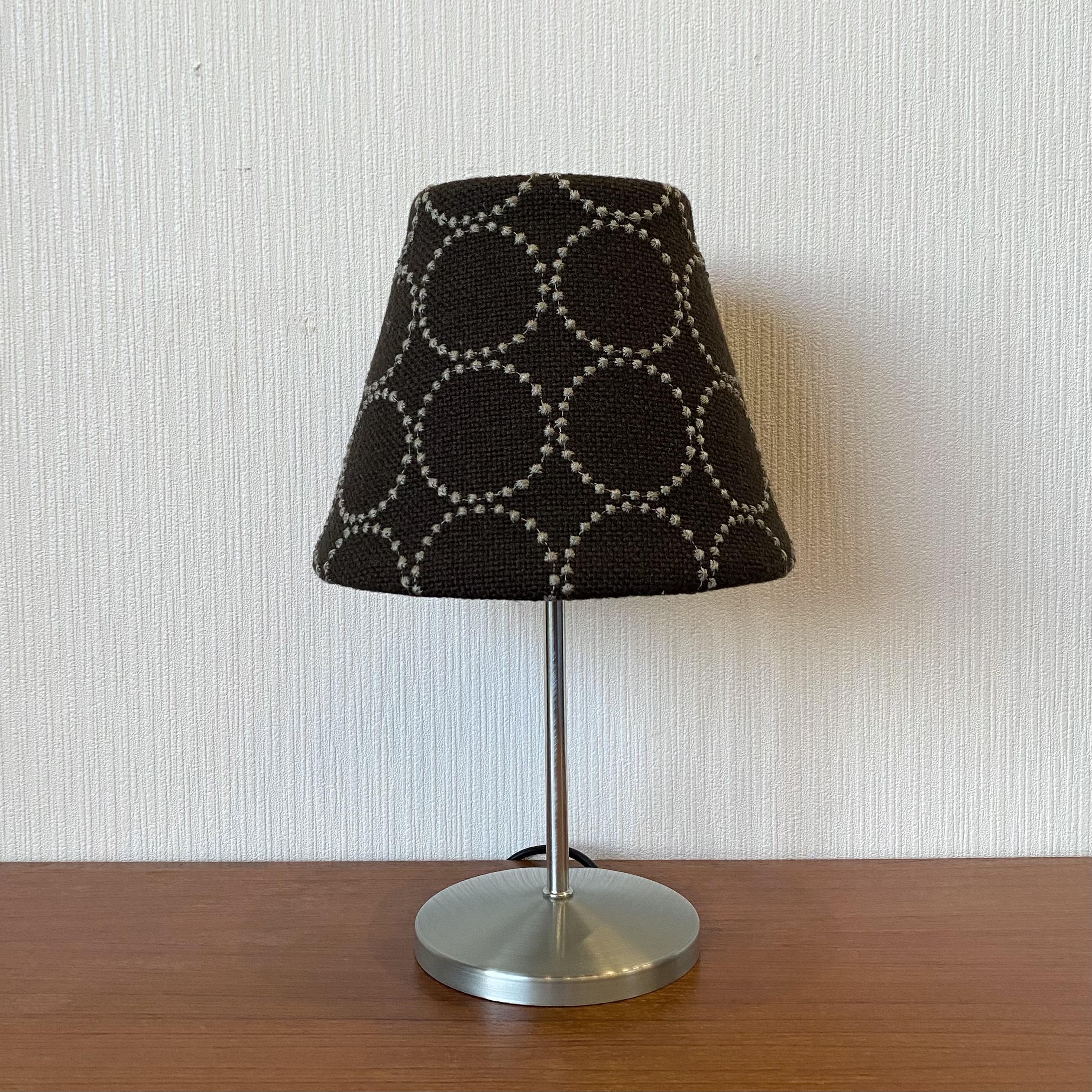 kvadrat×皆川明 タンバリンランプアンブレラ　茶×シルバーフレーム