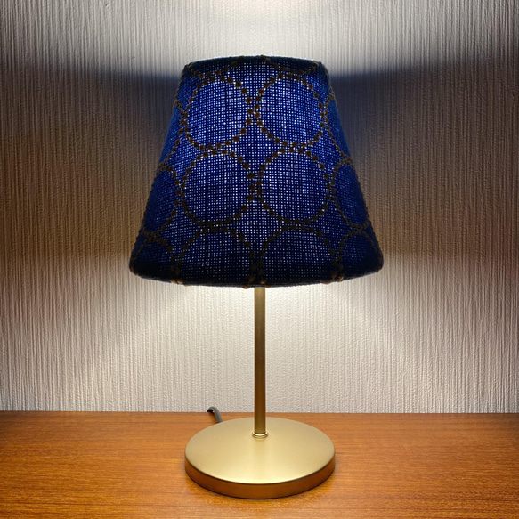 kvadrat×皆川明 タンバリンランプアンブレラ　青×シルバーフレーム 2枚目の画像