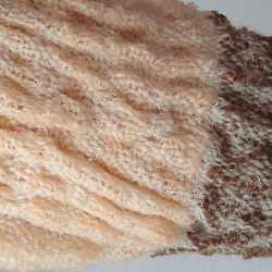 薄いけどふんわりと暖かい♪　インド茜染め　カシミヤ　手織り　ハンドウォーマー 　N47 3枚目の画像