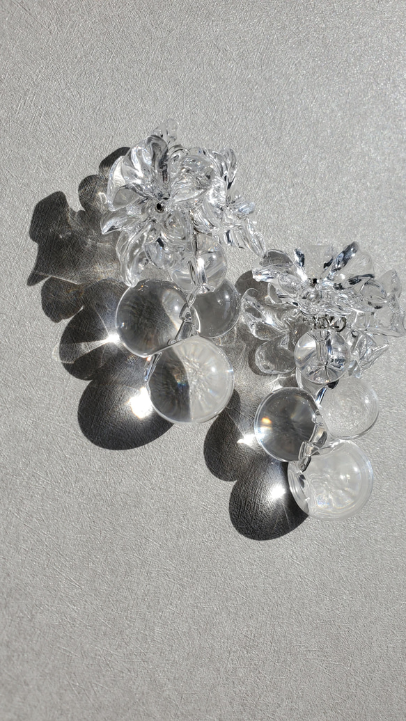 どこから見ても美しい　透明感ピアス＆イヤリング 3枚目の画像