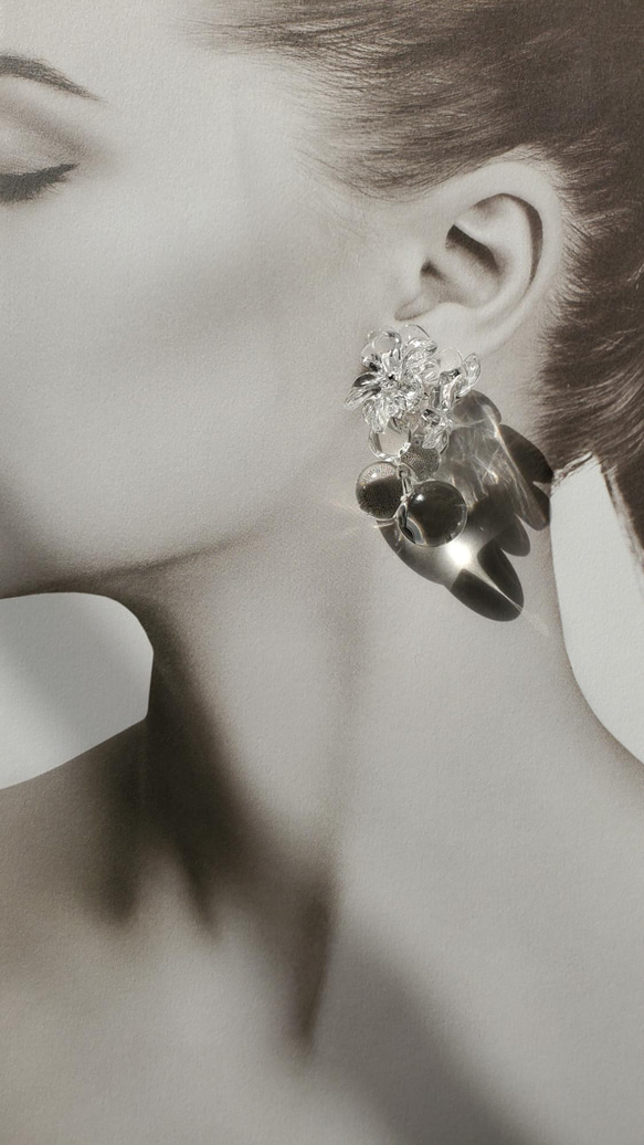 どこから見ても美しい　透明感ピアス＆イヤリング 5枚目の画像