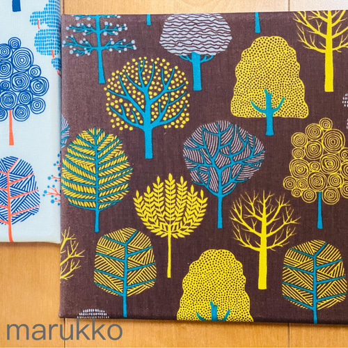 北欧の森 ファブリックパネル 20×20 タペストリー・壁掛け