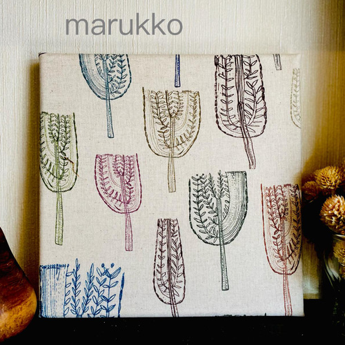 北欧の森 ファブリックパネル 20×20 タペストリー・壁掛け marukko
