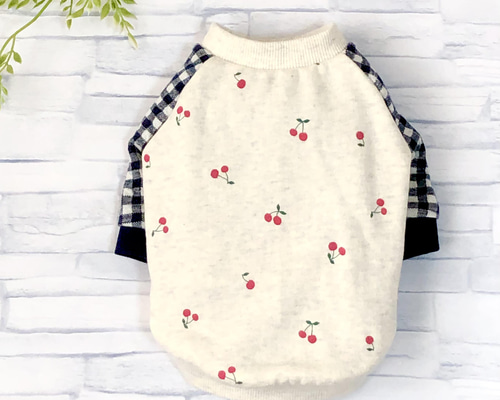 【オーダー】紅いちご×デニムフリルスカートのセットイントレーナー犬服 オーダー】紅いちご×デニムフリルスカートのセットイントレーナー犬服