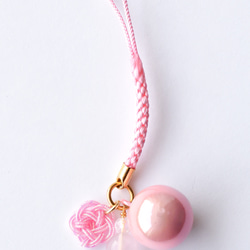 【再再再販】【完全受注製作】“あなただけのための”スターローズクォーツ＋梅結び＋水琴鈴の根付 2枚目の画像