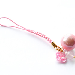 【再再再販】【完全受注製作】“あなただけのための”スターローズクォーツ＋梅結び＋水琴鈴の根付 3枚目の画像