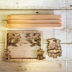 季節の置き物　1月　七福神　正月　おめでたい　玄関　インテリア　木製 5枚目の画像
