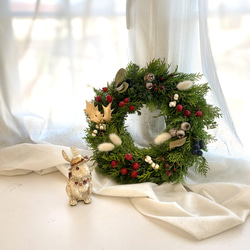 針葉樹のwinter wreath☆2wayです！☆クリスマスから新春にかけて☆ 2枚目の画像