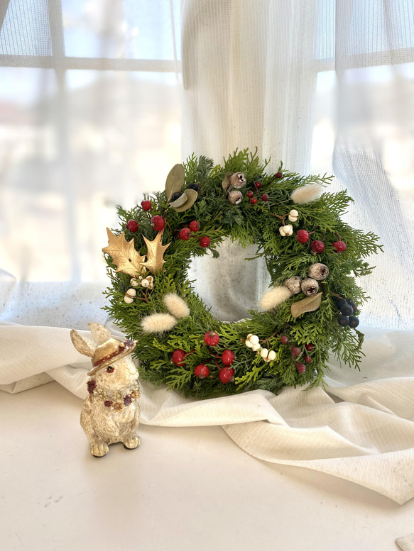 針葉樹のwinter wreath☆2wayです！☆クリスマスから新春にかけて☆ 8枚目の画像