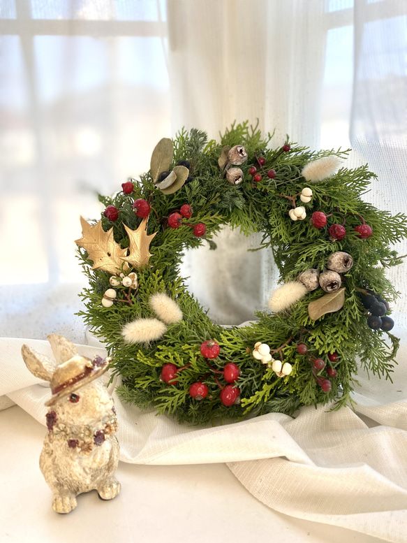 針葉樹のwinter wreath☆2wayです！☆クリスマスから新春にかけて☆ 7枚目の画像