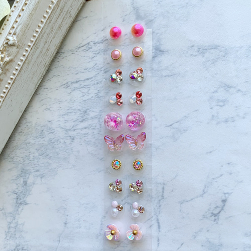 耳つぼジュエリー20粒✧̣̥̇Happyピンク✧̣̥̇チタン粒 その他