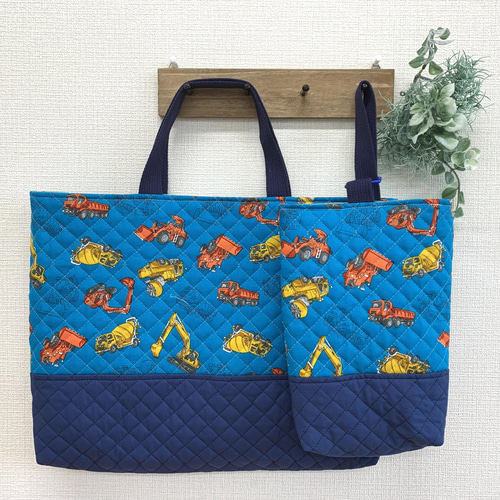 入園入学/シューズバッグ/靴入れ/上履き入れ/はたらくくるま