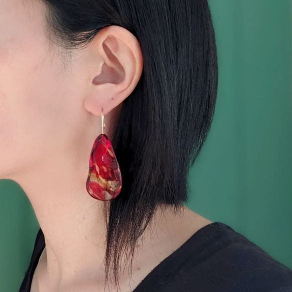 ピアス 18K クローバーピアス イエローゴールド 金属アレルギー