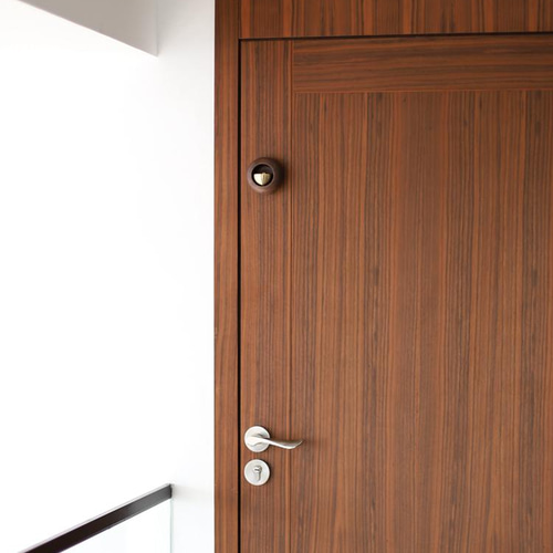 ドアベル ウォールナット 優しい音のドアチャイム 木製 真鍮 玄関 磁石