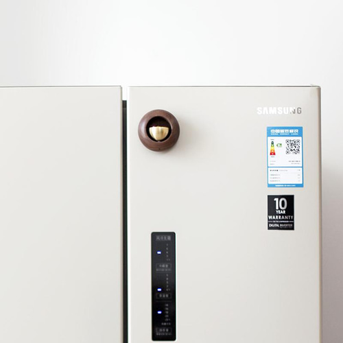 ドアベル ウォールナット 優しい音のドアチャイム 木製 真鍮 玄関 磁石