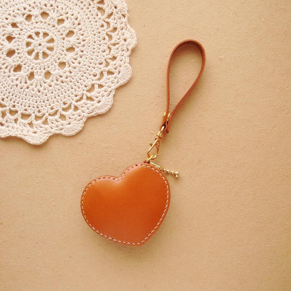 【受注制作】(10色あり) コインケース ハート /ヌメ革