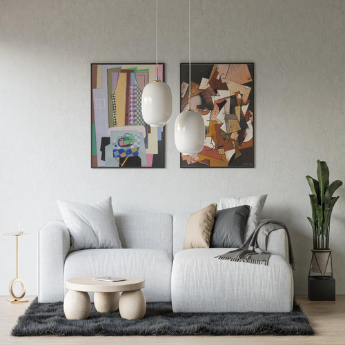 NO.326】チョコレートブラウンの抽象画モダンアートポスター☆茶色