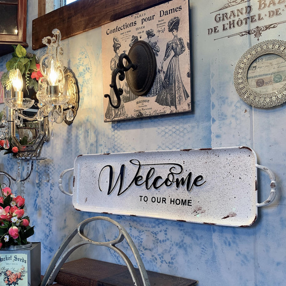 アンティークなお店 おしゃれなウェルカムボード 壁掛け看板 Ver.2 アンティークなお店 おしゃれなウェルカムボード 壁掛け看板 Ver.2