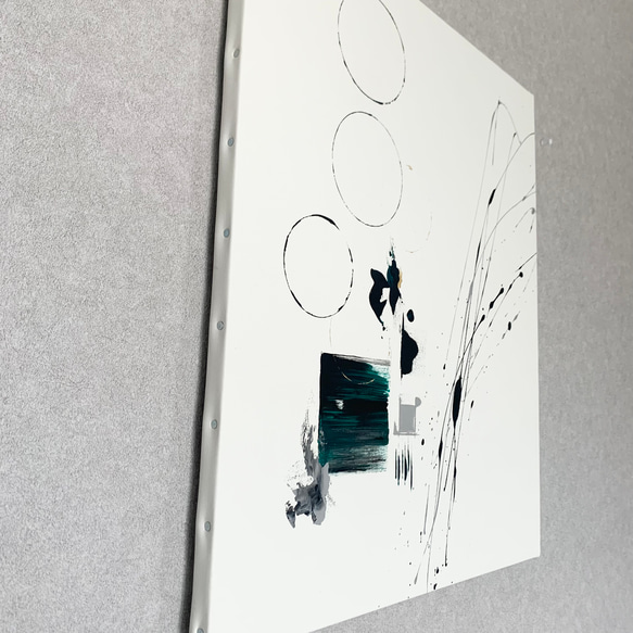 現代アート　53×45.5㎝　大きめ　モダン　絵画　原画　抽象画　アートパネル 4枚目の画像