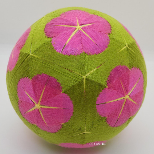 てまり「紀州の梅」若草地桃12cm 手まり 手毬 手鞠 その他インテリア