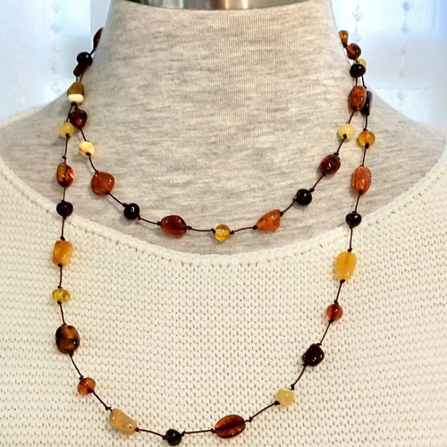 琥珀ネックレスとイヤリング おまけ付き