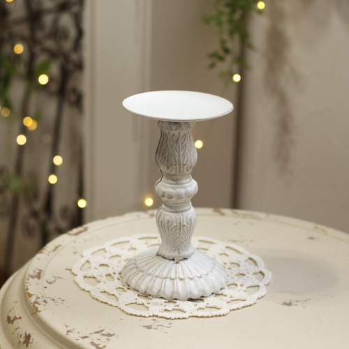 アンティーク ホワイトアイアンキャンドルスタンド アンティーク ホワイトアイアンキャンドルスタンド