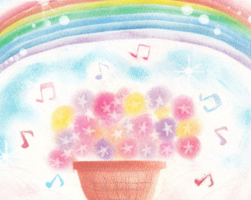 酔芙蓉　パステル画 オーロラ🖼️ #オイルパステル #パステル画 #パステルアート