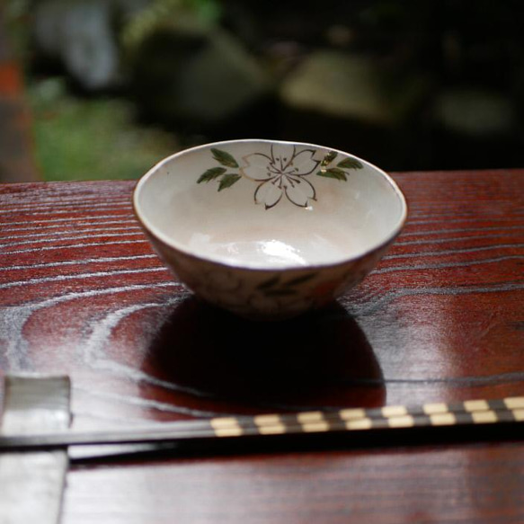 大櫻花蓋飯（大） 一千金齋陶器 京瓷 第4張的照片