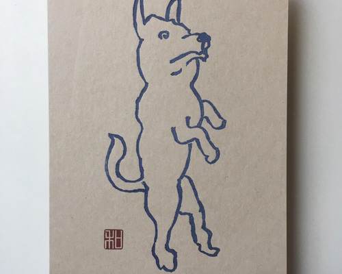 木版画　2枚　ポストカードサイズ bbc77b100b92c7e569e3f370ac3552