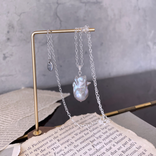 高価なオイスターパール 淡水パール silver925 14kgf 18k加工