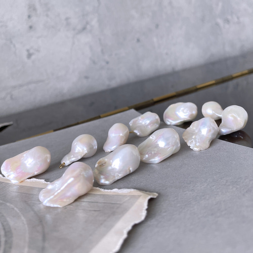 高価なオイスターパール 淡水パール silver925 14kgf 18k加工