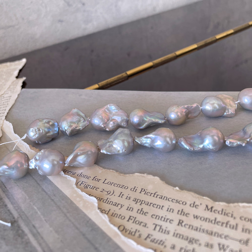 高価なオイスターパール 淡水パール silver925 14kgf 18k加工